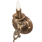 Meyda Lighting Gas Reproduction 252549 5" Antique Brass Wall Sconce