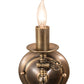 Meyda Lighting Gas Reproduction 252549 5" Antique Brass Wall Sconce