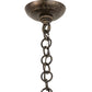 Meyda Lighting Gascony 15" 6-Light Golden Bronze Pendant Light With Clear Seeded Shade Glass