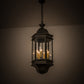 Meyda Lighting Gascony 15" 6-Light Golden Bronze Pendant Light With Clear Seeded Shade Glass