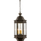 Meyda Lighting Gascony 15" 6-Light Golden Bronze Pendant Light With Clear Seeded Shade Glass