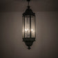 Meyda Lighting Gascony 18" 6-Light Antique Iron Gate Lantern Pendant Light With Clear Seeded Shade Glass