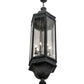 Meyda Lighting Gascony 18" 6-Light Antique Iron Gate Lantern Pendant Light With Clear Seeded Shade Glass