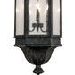 Meyda Lighting Gascony 18" 6-Light Antique Iron Gate Lantern Pendant Light With Clear Seeded Shade Glass