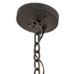Meyda Lighting Gascony 18" 6-Light Golden Bronze Lantern Pendant Light With Frosted Rainstone Idalight Shade