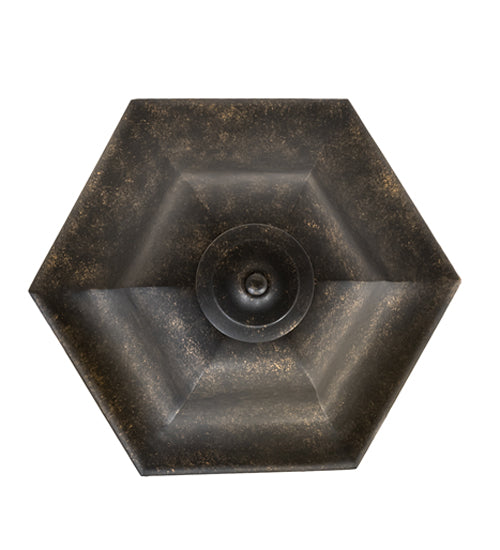 Meyda Lighting Gascony 18" 6-Light Golden Bronze Lantern Pendant Light With Frosted Rainstone Idalight Shade