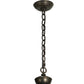 Meyda Lighting Gascony 25" 6-Light Gilded Tobacco Lantern Pendant Light With Clear Shade Glass