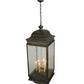 Meyda Lighting Gascony 25" 6-Light Gilded Tobacco Lantern Pendant Light With Clear Shade Glass