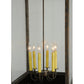 Meyda Lighting Gascony 25" 6-Light Gilded Tobacco Lantern Pendant Light With Clear Shade Glass