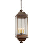 Meyda Lighting Gascony 25" 6-Light Gilded Tobacco Lantern Pendant Light With Clear Shade Glass