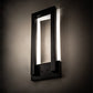 Meyda Lighting Gateway 14" LED Flat Black Wall Sconce
