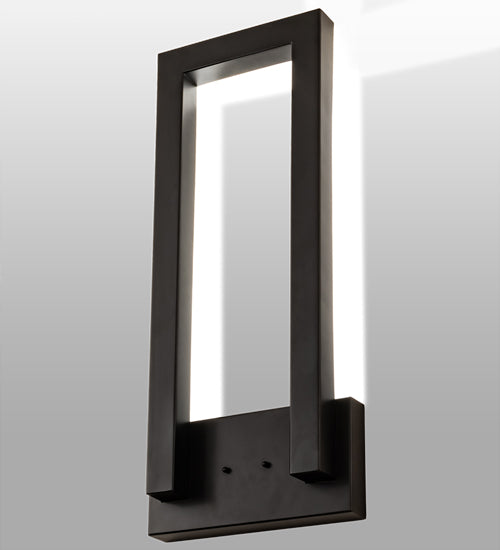 Meyda Lighting Gateway 14" LED Flat Black Wall Sconce