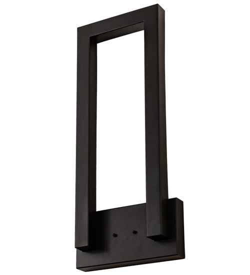 Meyda Lighting Gateway 14" LED Flat Black Wall Sconce
