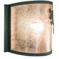 Meyda Lighting Gecko 12" Forest Green Wall Sconce With Silver Mica Shade Glass