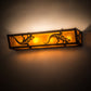 Meyda Lighting Gecko 24" 4-Light Timeless Bronze Vanity Light With Amber Mica Shade Glass