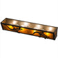 Meyda Lighting Gecko 24" 4-Light Timeless Bronze Vanity Light With Amber Mica Shade Glass