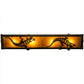 Meyda Lighting Gecko 24" 4-Light Timeless Bronze Vanity Light With Amber Mica Shade Glass