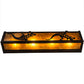 Meyda Lighting Gecko 24" 4-Light Timeless Bronze Vanity Light With Amber Mica Shade Glass