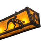 Meyda Lighting Gecko 24" 4-Light Timeless Bronze Vanity Light With Amber Mica Shade Glass