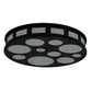 Meyda Lighting Geo 30" 8-Light Blackwash Flush Mount Light With White Statuario Idalight Shade Glass