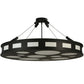 Meyda Lighting Geo 42" 12-Light Blackwash Semi-flush Mount Ceiling Light With Statuario Idalight Shade