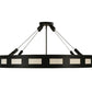 Meyda Lighting Geo 42" 12-Light Blackwash Semi-flush Mount Ceiling Light With Statuario Idalight Shade