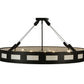 Meyda Lighting Geo 42" 12-Light Blackwash Semi-flush Mount Ceiling Light With Statuario Idalight Shade