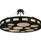 Meyda Lighting Geo 42" 12-Light Blackwash Semi-flush Mount Ceiling Light With Statuario Idalight Shade