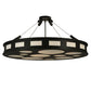 Meyda Lighting Geo 42" 12-Light Blackwash Semi-flush Mount Ceiling Light With Statuario Idalight Shade