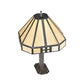 Meyda Lighting Geometric 15" Timeless Bronze Newel Outdoor Post Mount Light With Beige Shade Glass