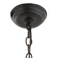 Meyda Lighting Geometric 29" Black Pendant Light With Clear Shade Glass