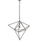 Meyda Lighting Geometric 29" Black Pendant Light With Clear Shade Glass