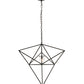 Meyda Lighting Geometric 29" Black Pendant Light With Clear Shade Glass