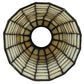 Meyda Lighting Geometric 5" Beige Shade Glass