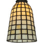 Meyda Lighting Geometric 5" Beige Shade Glass