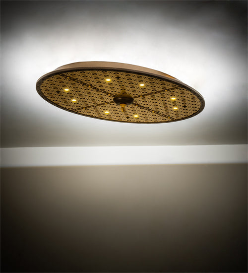 Meyda Lighting Geometrik 48" 9-Light Tyler Bronze & Goldtastic Ceiling Medallion Chandelier
