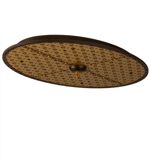 Meyda Lighting Geometrik 48" 9-Light Tyler Bronze & Goldtastic Ceiling Medallion Chandelier