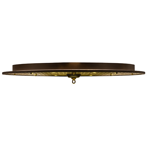 Meyda Lighting Geometrik 48" 9-Light Tyler Bronze & Goldtastic Ceiling Medallion Chandelier