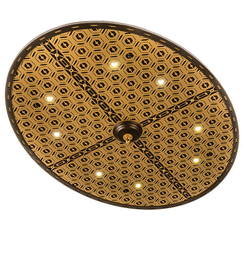 Meyda Lighting Geometrik 48" 9-Light Tyler Bronze & Goldtastic Ceiling Medallion Chandelier