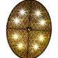Meyda Lighting Geometrik 48" 9-Light Tyler Bronze & Goldtastic Ceiling Medallion Chandelier