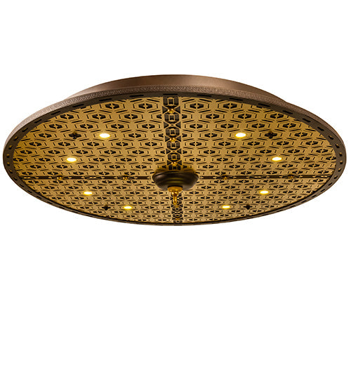 Meyda Lighting Geometrik 48" 9-Light Tyler Bronze & Goldtastic Ceiling Medallion Chandelier