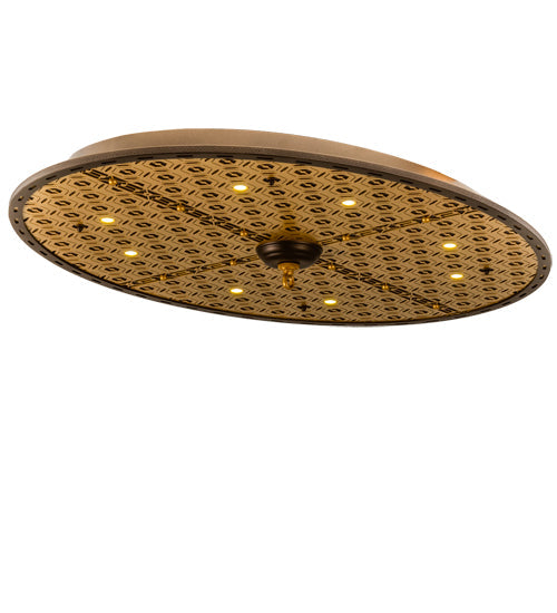 Meyda Lighting Geometrik 48" 9-Light Tyler Bronze & Goldtastic Ceiling Medallion Chandelier