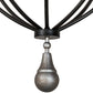 Meyda Lighting Georgetown 36" 12-Light Silver Sand On Black Chandelier