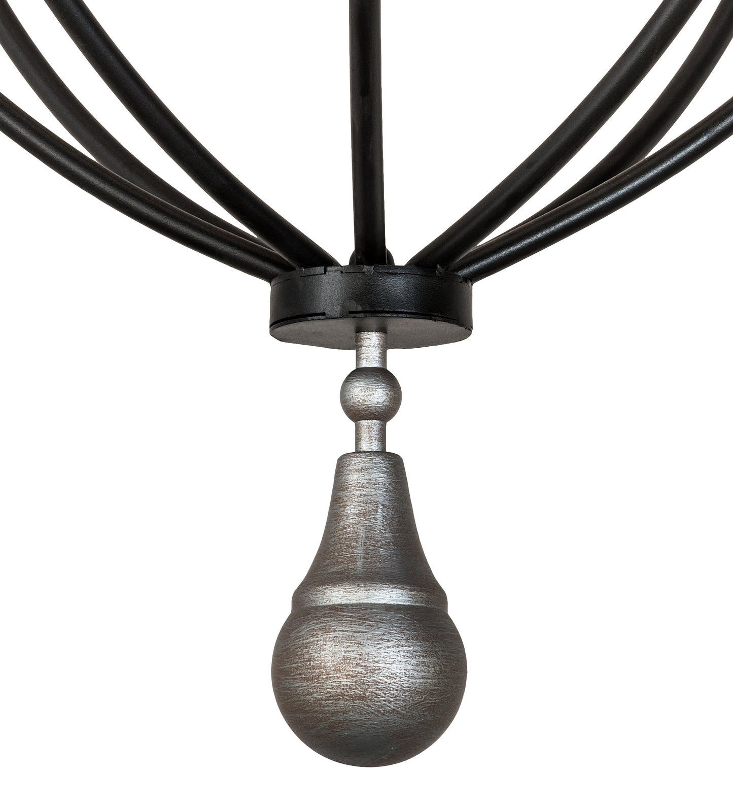 Meyda Lighting Georgetown 36" 12-Light Silver Sand On Black Chandelier