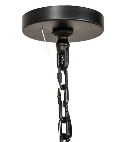 Meyda Lighting Georgetown 36" 12-Light Silver Sand On Black Chandelier