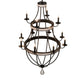 Meyda Lighting Georgetown 36" 12-Light Silver Sand On Black Chandelier