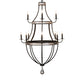 Meyda Lighting Georgetown 36" 12-Light Silver Sand On Black Chandelier