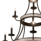 Meyda Lighting Georgetown 36" 12-Light Silver Sand On Black Chandelier