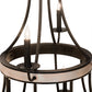Meyda Lighting Georgetown 36" 12-Light Silver Sand On Black Chandelier