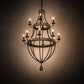 Meyda Lighting Georgetown 36" 12-Light Silver Sand On Black Chandelier